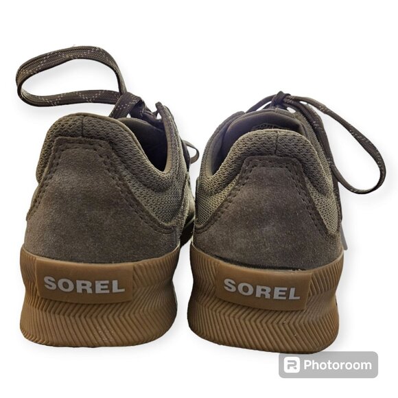 Sorel Out N About Plus Waterproof Olive color sneakers tennis shoes size 7 - Picture 3 of 5